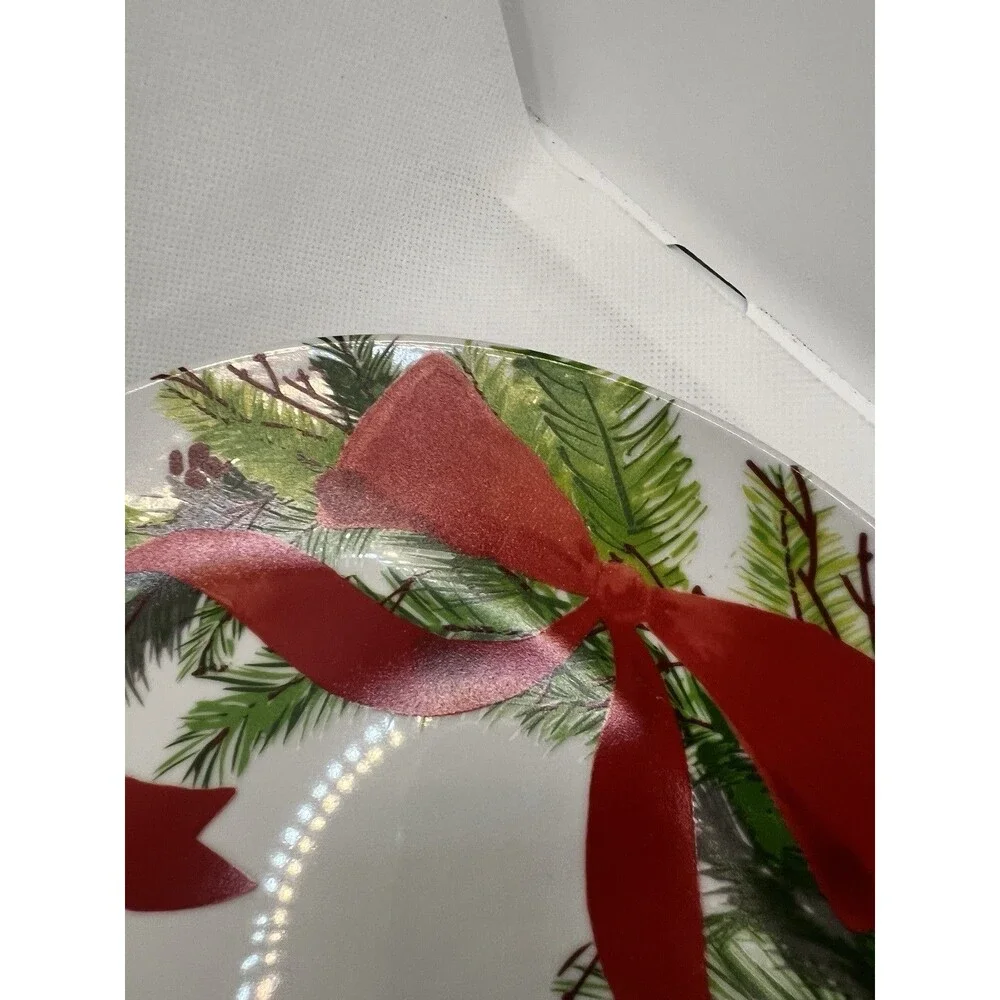 4 Christmas Wreath Salad Plate 8